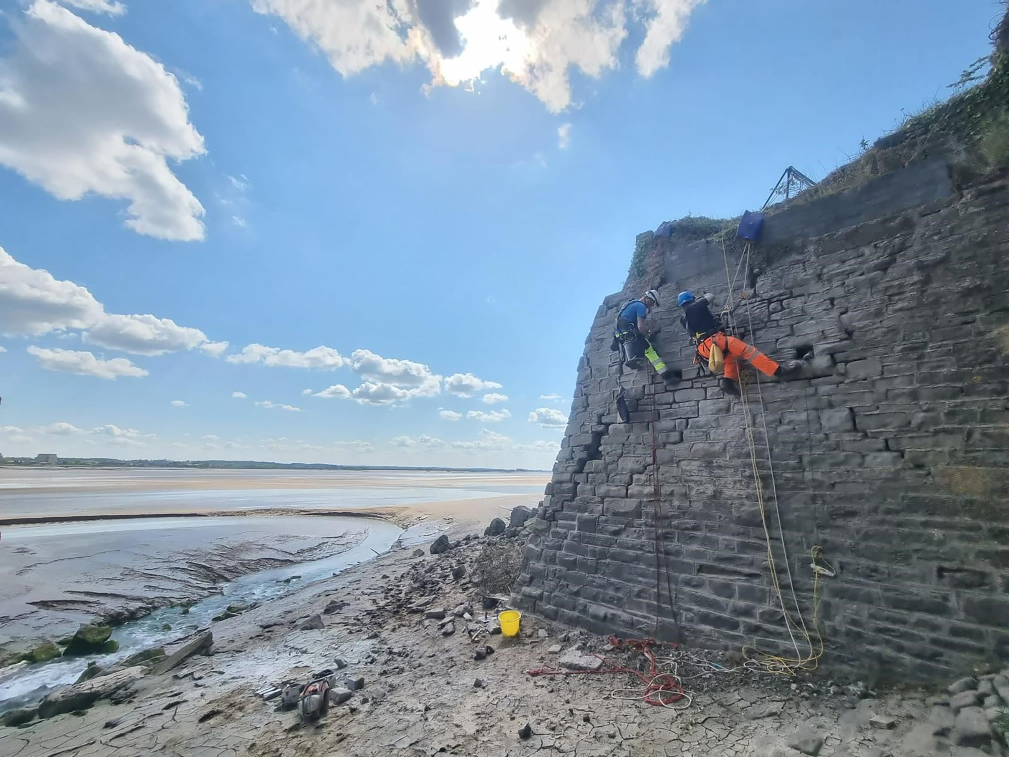 Team unearths historic harbour wall
