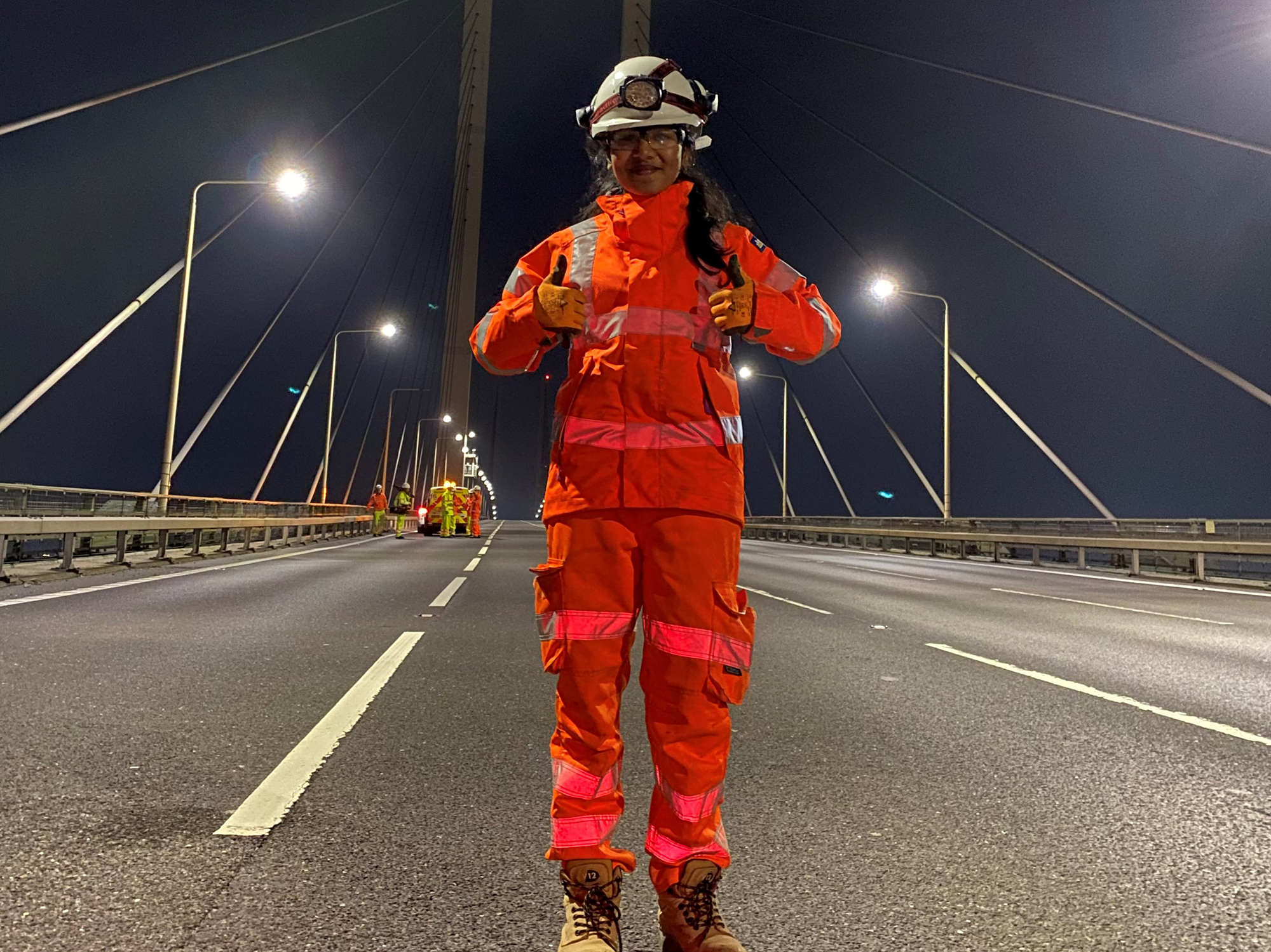 Monica on Dartford Bridge