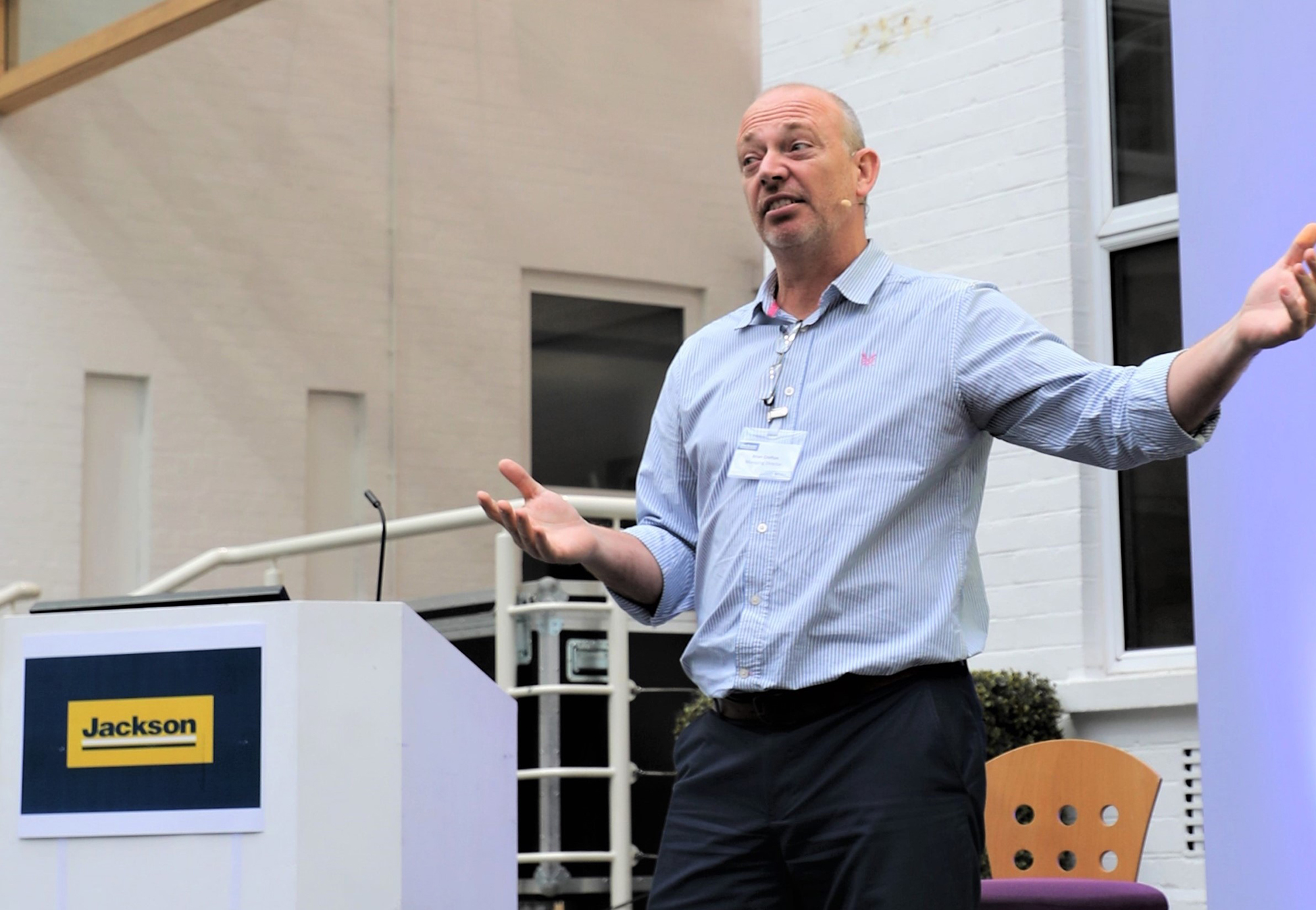 Brian addresses the conference4