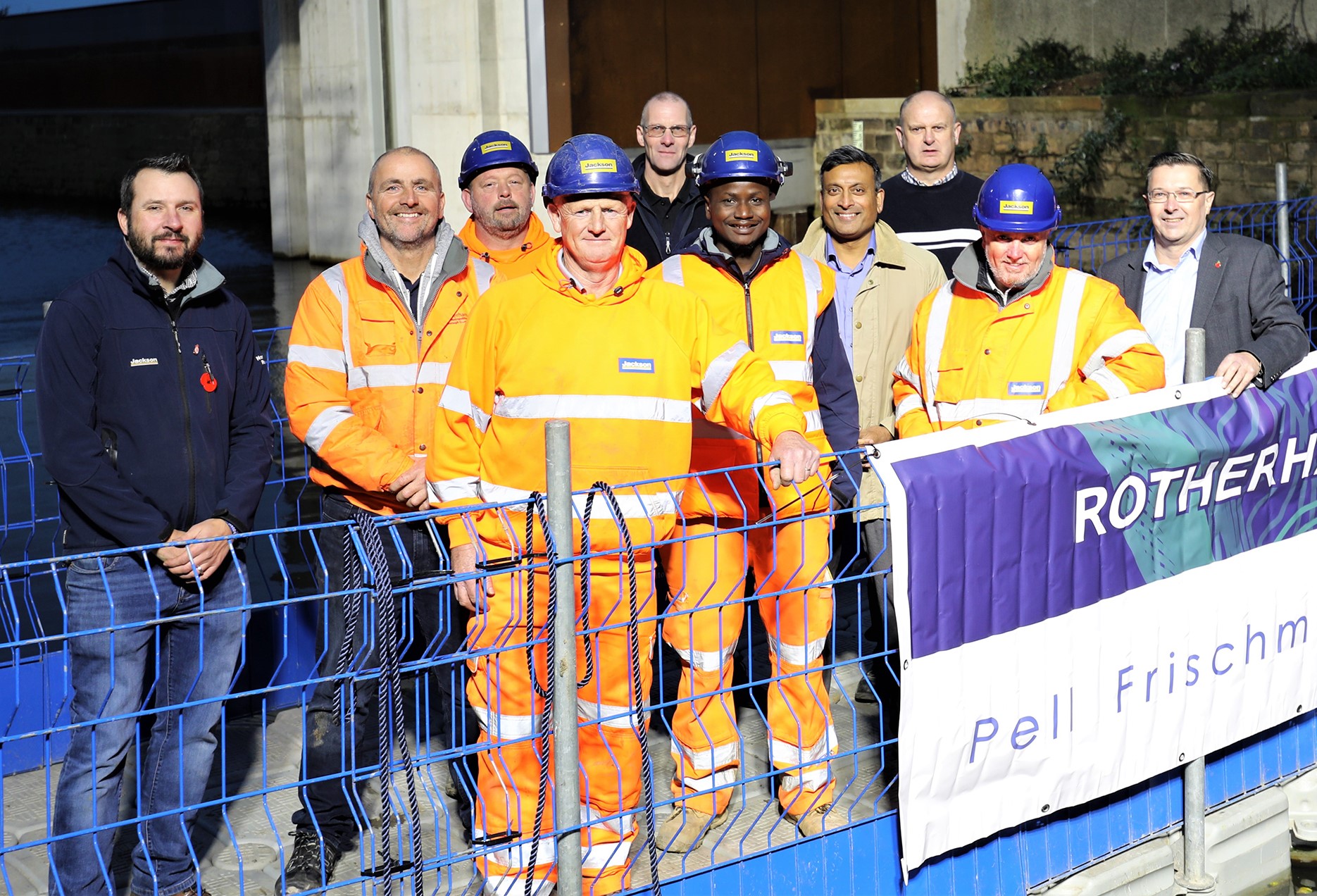 Rotherham canal barrier opening - engineers and designers